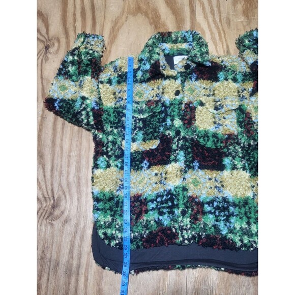 Urban Outfitters Women XS Teddy Coat Jacket Sherpa Button Pockets Multicolor - Picture 4 of 9